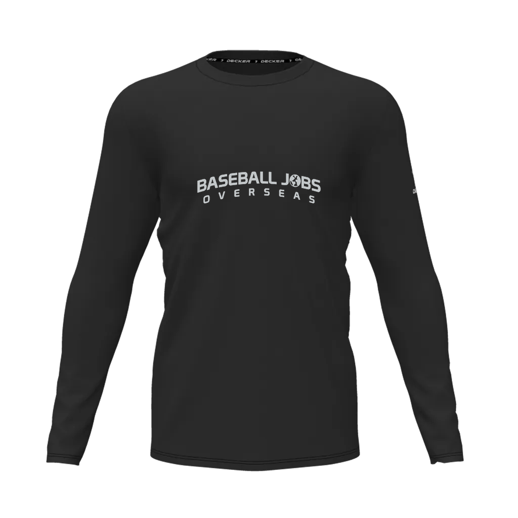 [CUS-DFW-TEES-PER-CNK-LSL-BLK-YXS-LOGO1] Decker Youth Performance T-Shirt - Long Sleeve (Black, Youth XS, Logo 1)