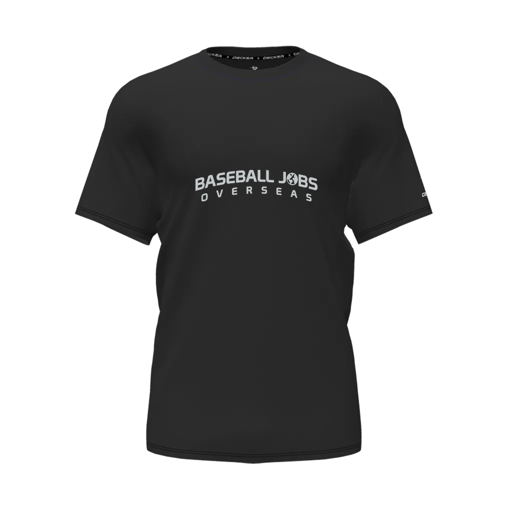 [CUS-DFW-TEES-PER-CNK-SSL-BLK-YXS-LOGO1] Decker Youth Performance T-Shirt - Short Sleeve (Black, Youth XS, Logo 1)